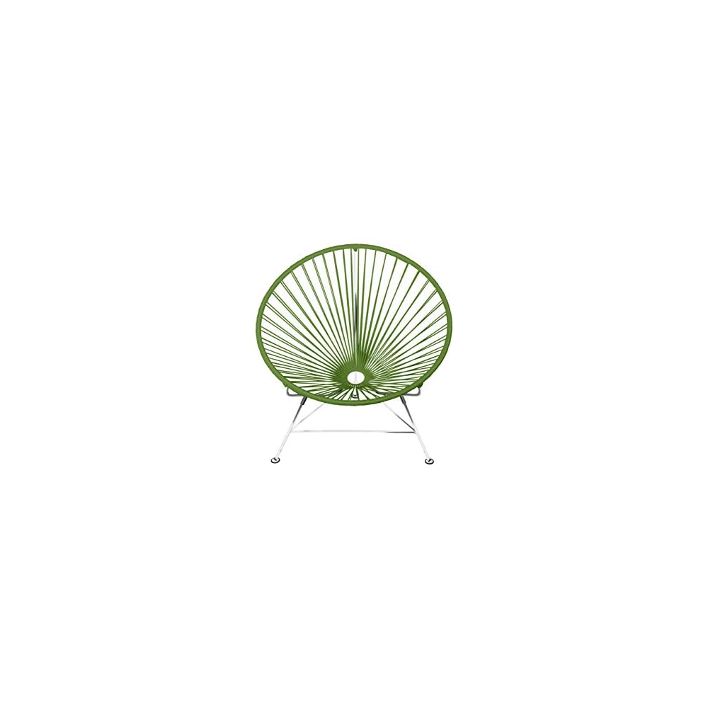 Innit Designs Innit Chair, Olive Weave on Chrome Frame