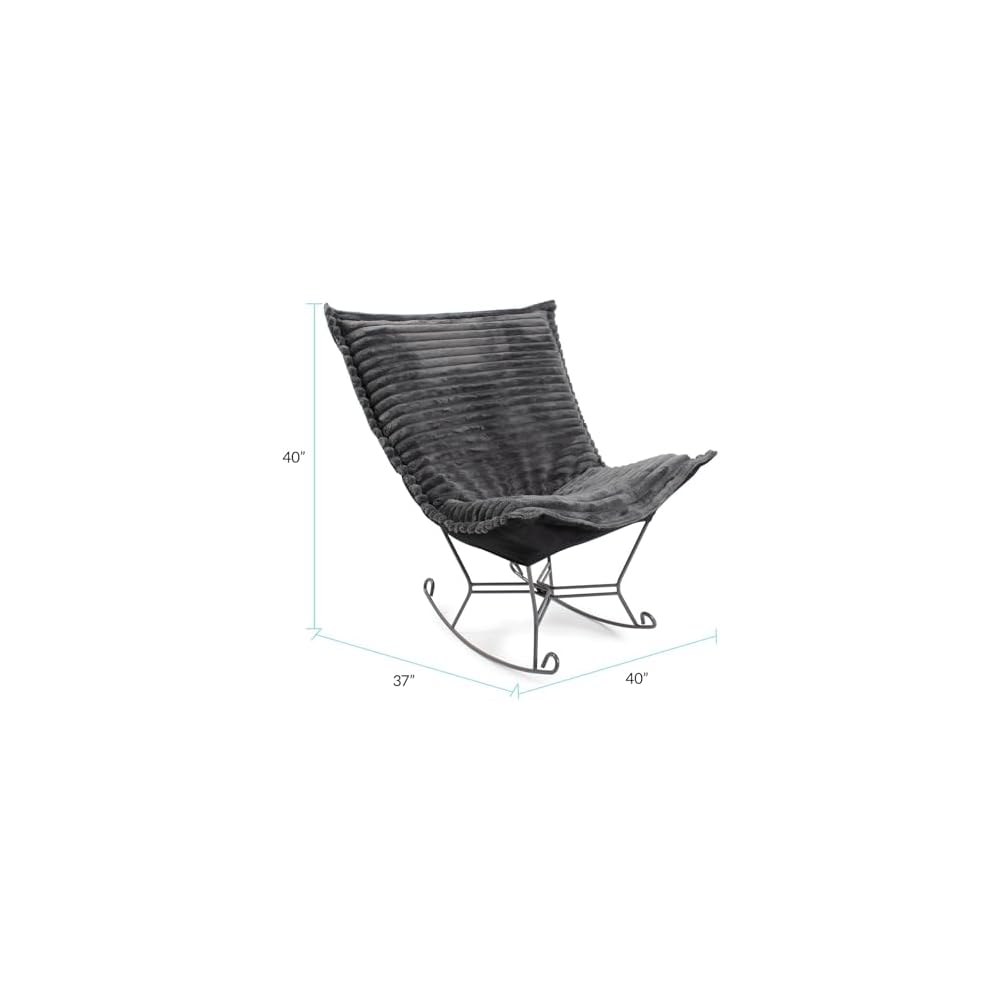 Howard Elliott Collection Puff Rocker Shar Pei Charcoal/Black