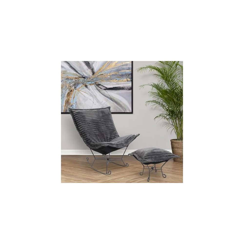 Howard Elliott Collection Puff Rocker Shar Pei Charcoal/Black
