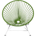 Innit Designs Innit Chair, Olive Weave on Chrome Frame